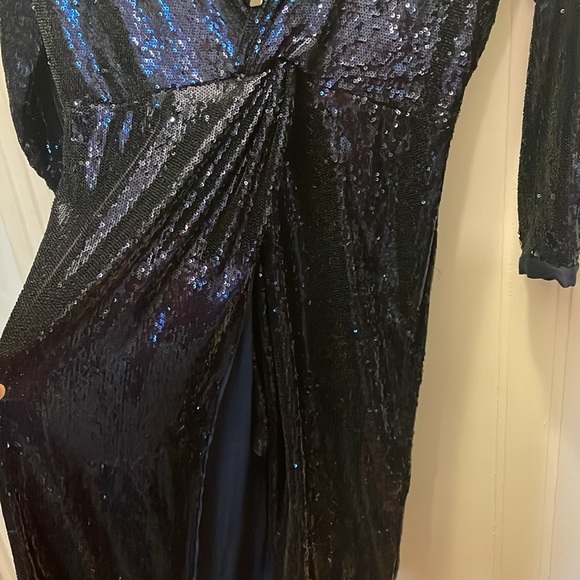 Anthropologie navy twist front sequin dress - Picture 11 of 11